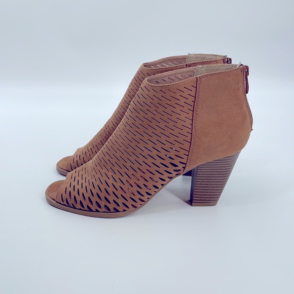 CHINESE LAUNDRY Open Toe Faux Suede Boots - Picture 4 of 5